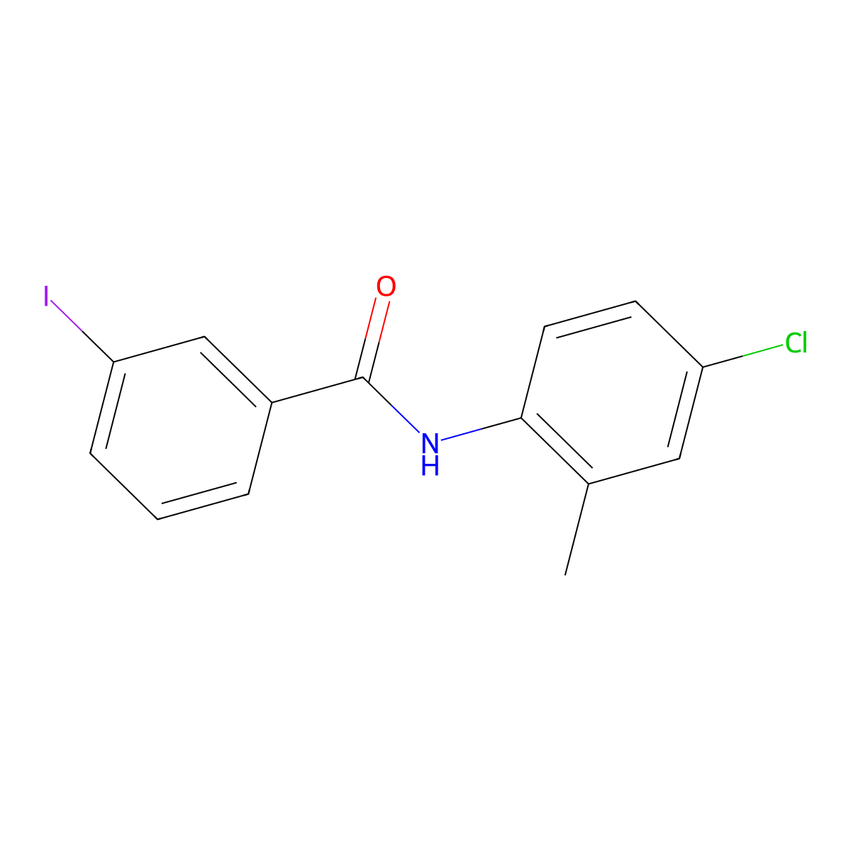 N-(4-chloro-2-methylphenyl)-3-iodobenzamide molecular structure, CAS 425612-55-1