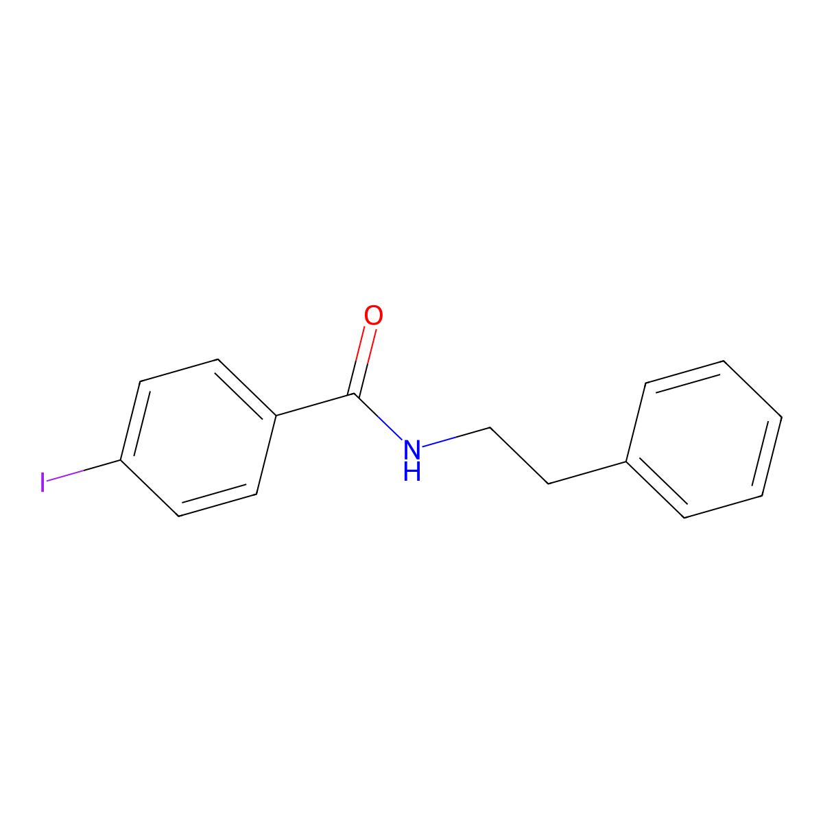 4-iodo-N-phenethylbenzamide molecular structure, CAS 425612-75-5