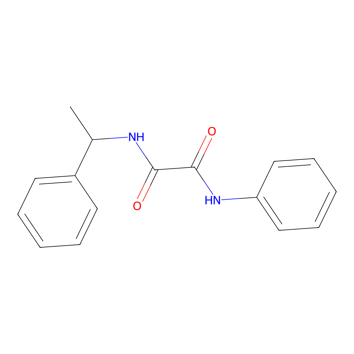 N-phenyl-N'-(1-phenylethyl)ethanediamide molecular structure, CAS 425613-59-8