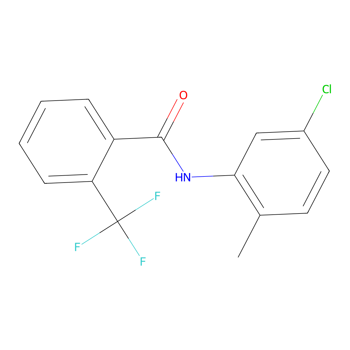 N-(5-chloro-2-methylphenyl)-2-(trifluoromethyl)benzamide molecular structure, CAS 425613-72-5