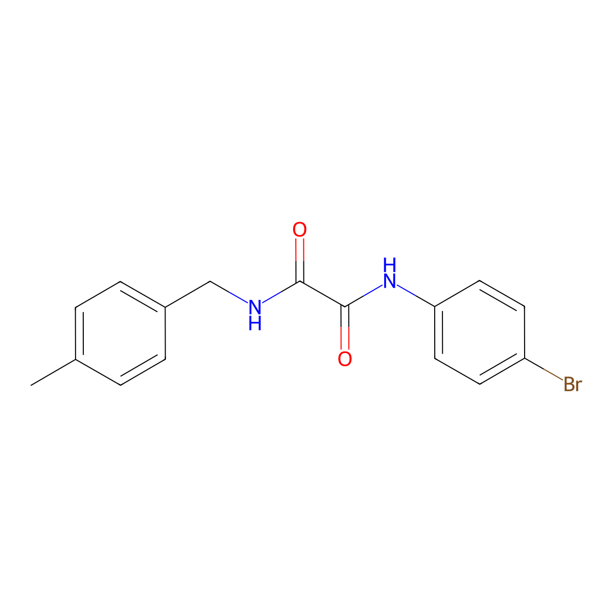 N-(4-bromophenyl)-N'-(4-methylbenzyl)ethanediamide molecular structure, CAS 425614-05-7