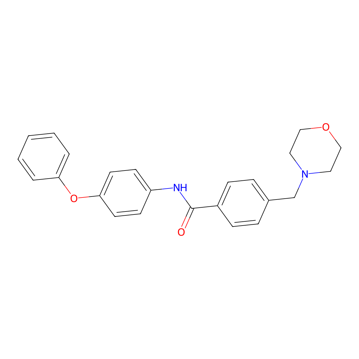4-(morpholin-4-ylmethyl)-N-(4-phenoxyphenyl)benzamide molecular structure, CAS 425614-23-9