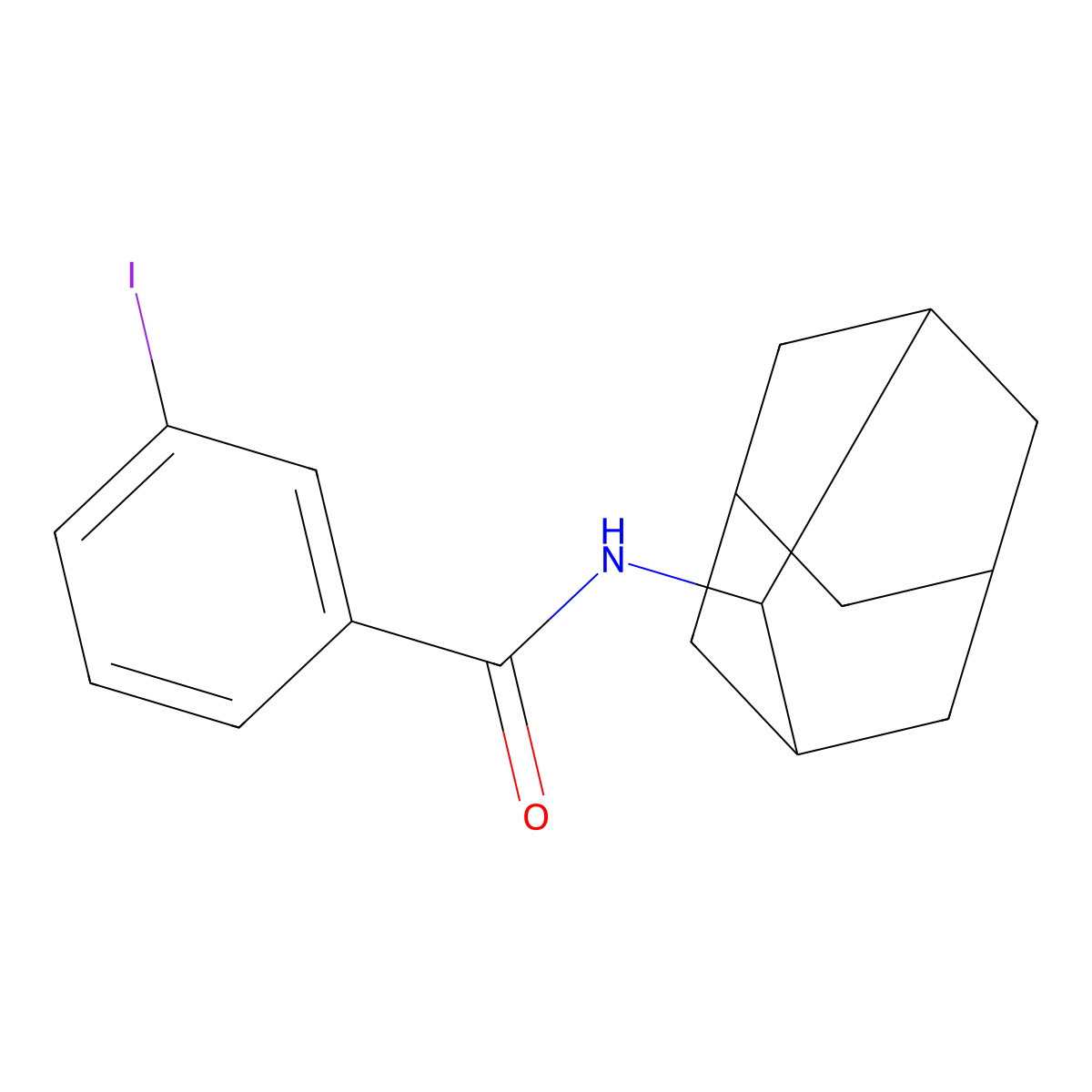 N-(2-adamantyl)-3-iodobenzamide molecular structure, CAS 425614-80-8