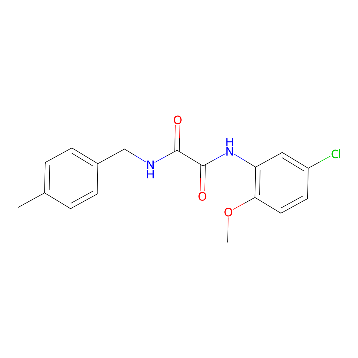 N-(5-chloro-2-methoxyphenyl)-N'-(4-methylbenzyl)ethanediamide molecular structure, CAS 425614-98-8