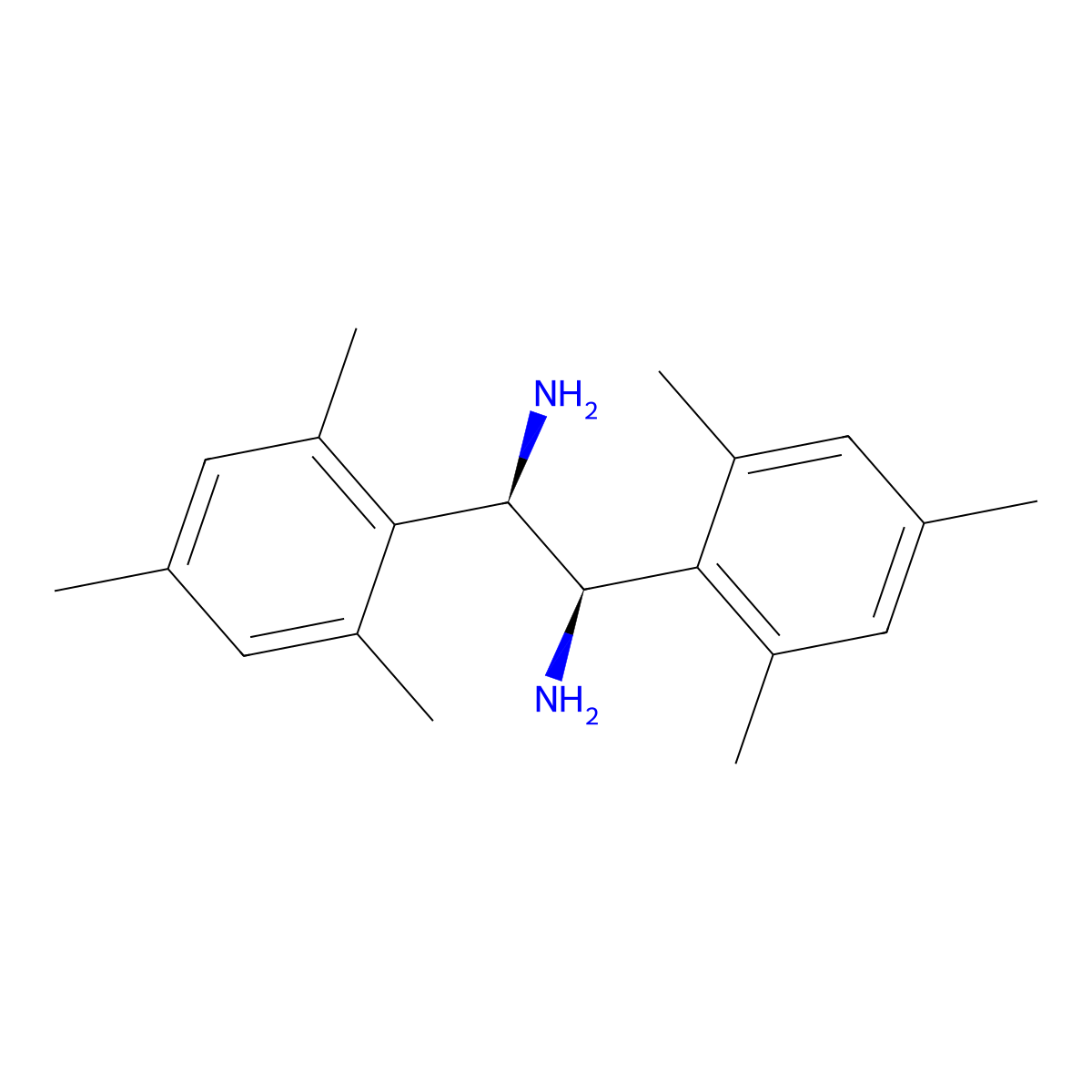 (1R,2R)-1,2-Dimesitylethane-1,2-diamine molecular structure, CAS 425615-42-5