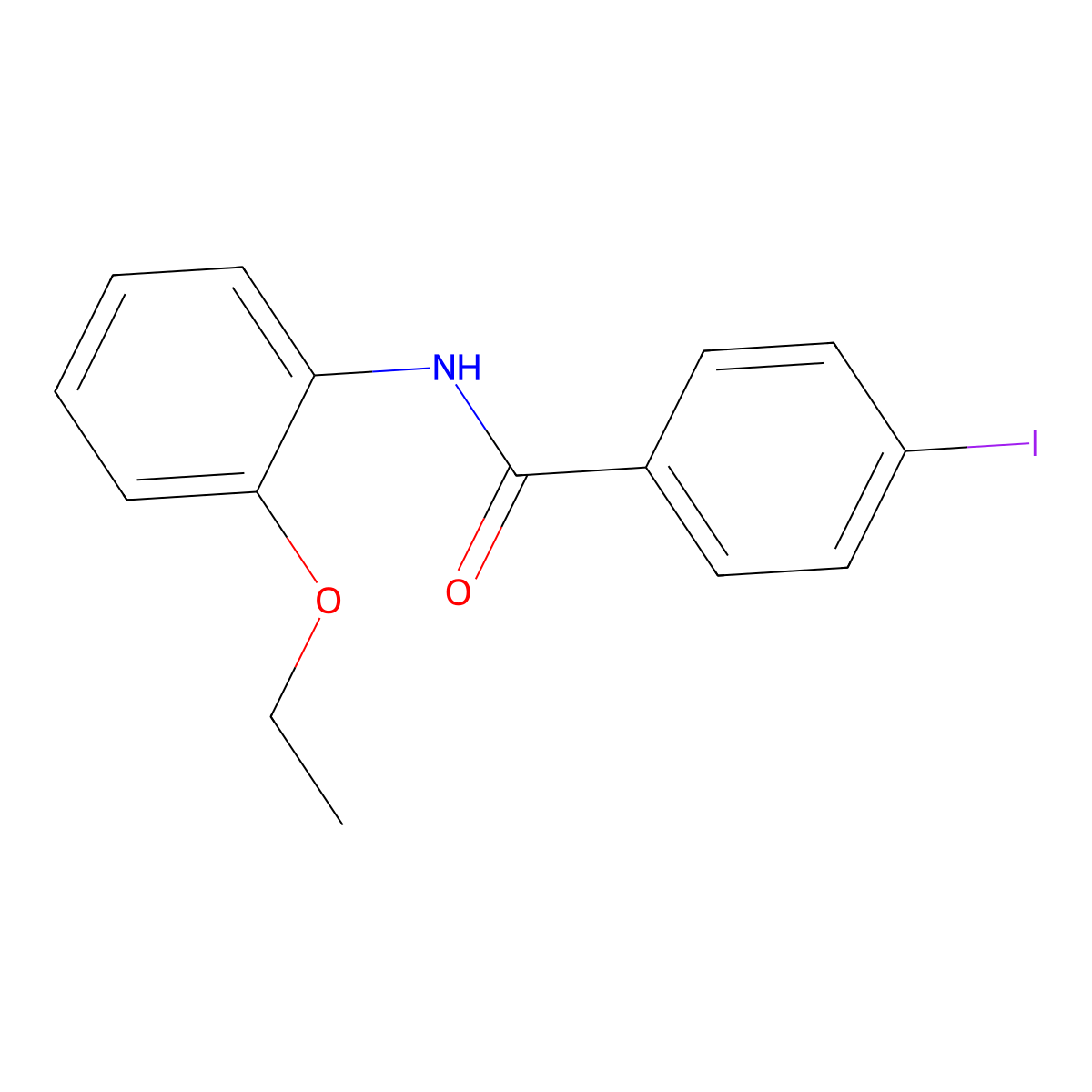 N-(2-ethoxyphenyl)-4-iodobenzamide molecular structure, CAS 425615-81-2