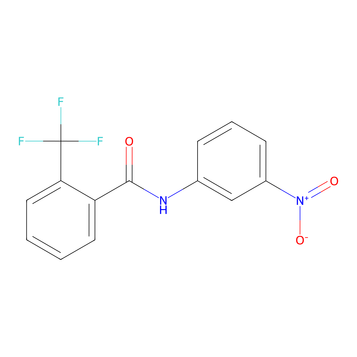 N-(3-nitrophenyl)-2-(trifluoromethyl)benzamide molecular structure, CAS 425616-34-8