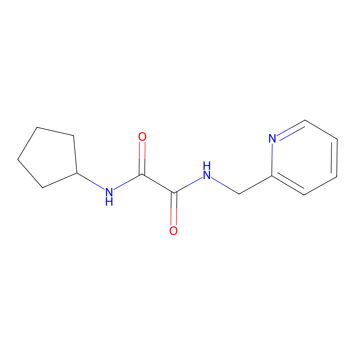 N1-cyclopentyl-N2-(pyridin-2-ylmethyl)oxalamide molecular structure, CAS 425616-79-1