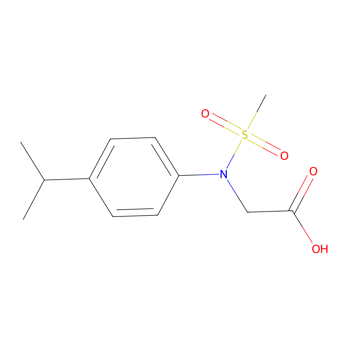 N-(4-Isopropylphenyl)-N-(methylsulfonyl)glycine molecular structure, CAS 425617-51-2