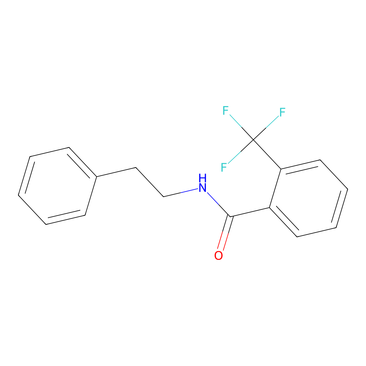 N-(2-phenylethyl)-2-(trifluoromethyl)benzamide molecular structure, CAS 425617-89-6