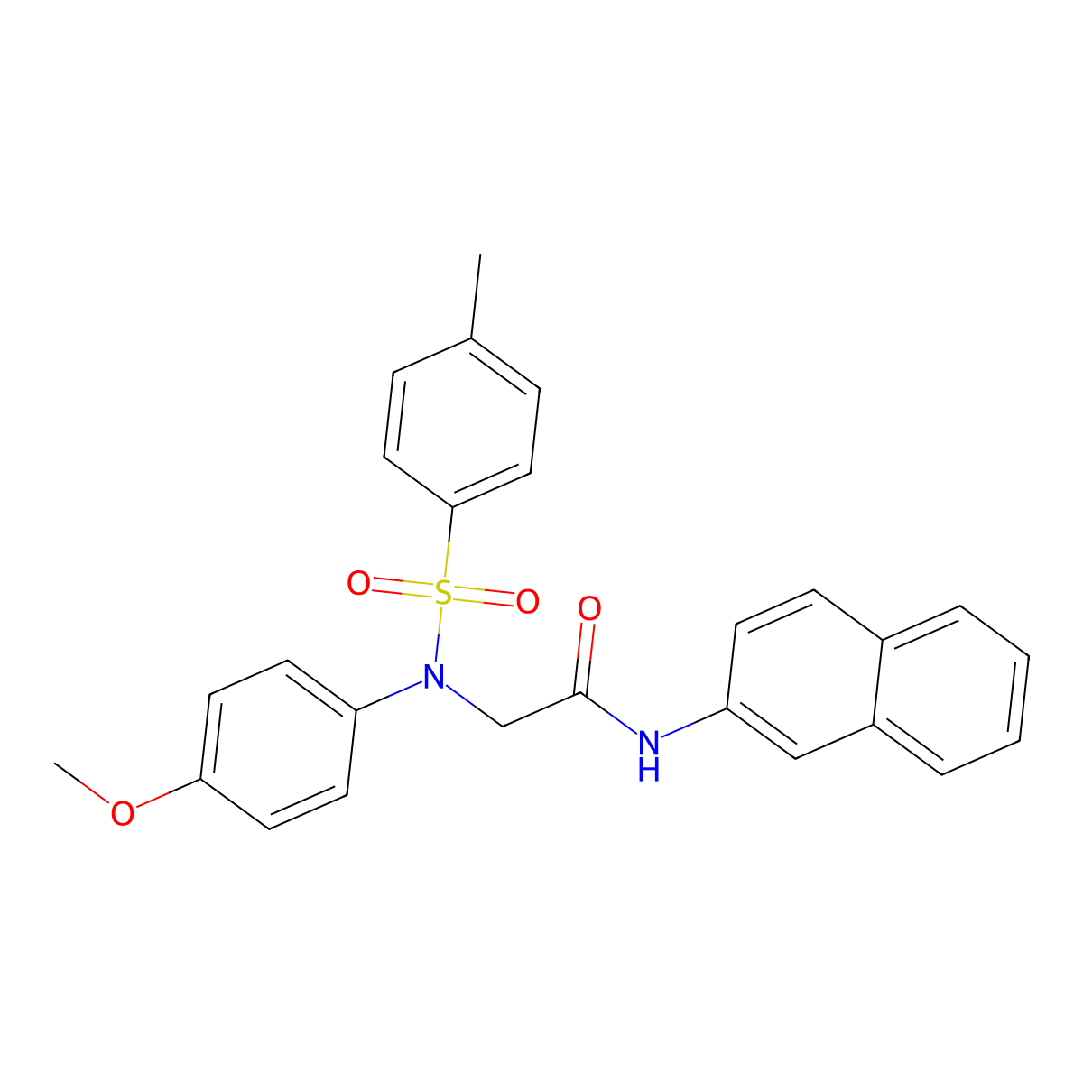 2-(4-methoxy-N-(4-methylphenyl)sulfonylanilino)-N-naphthalen-2-ylacetamide molecular structure, CAS 425617-96-5