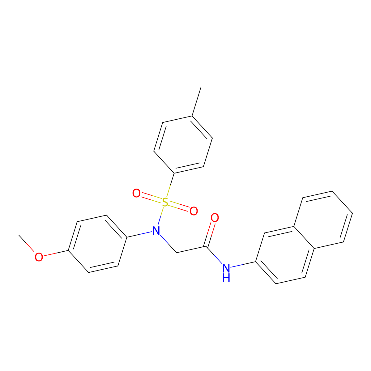 2-(4-methoxy-N-(4-methylphenyl)sulfonylanilino)-N-naphthalen-2-ylacetamide molecular structure, CAS 425617-96-5