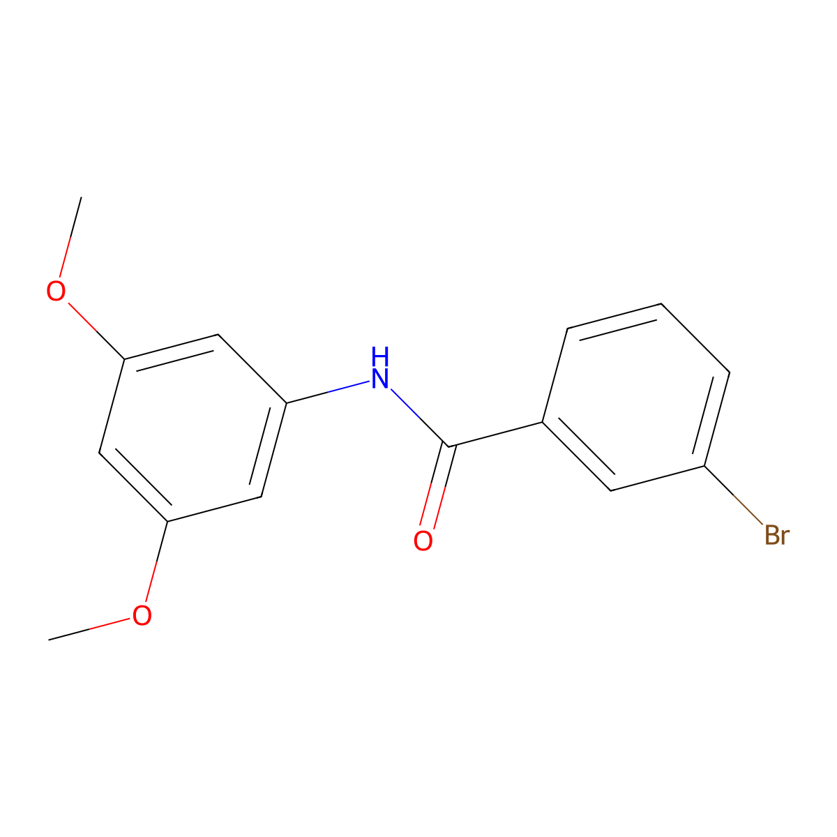 3-bromo-N-(3,5-dimethoxyphenyl)benzamide molecular structure, CAS 425618-40-2