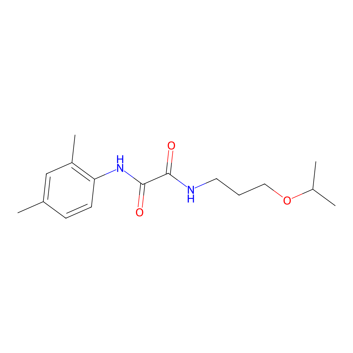 N'-(2,4-dimethylphenyl)-N-(3-propan-2-yloxypropyl)oxamide molecular structure, CAS 425618-67-3