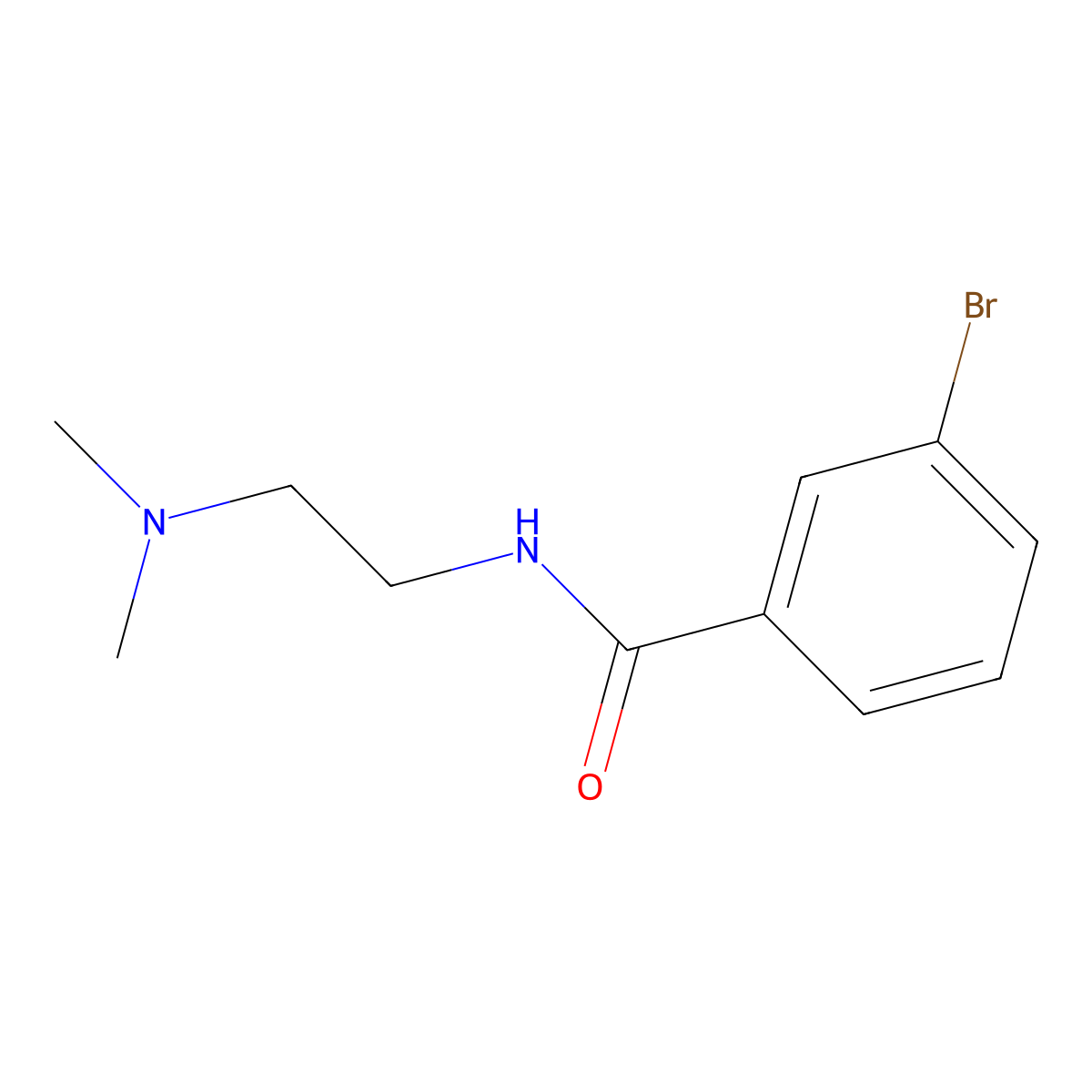 3-bromo-N-[2-(dimethylamino)ethyl]benzamide molecular structure, CAS 425618-78-6