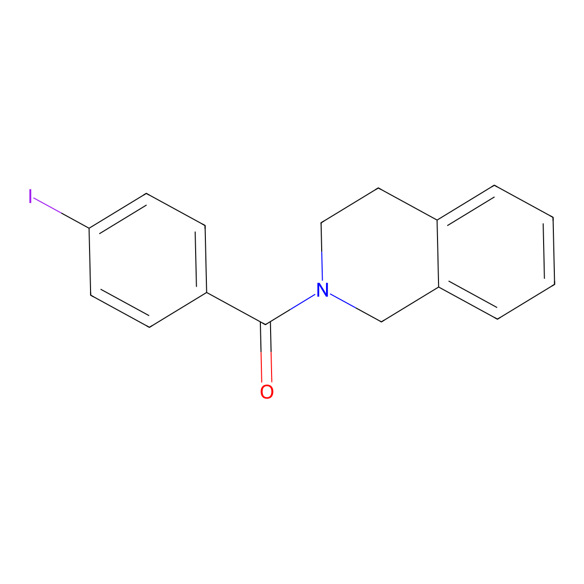 3,4-dihydroisoquinolin-2(1H)-yl(4-iodophenyl)methanone molecular structure, CAS 425618-97-9