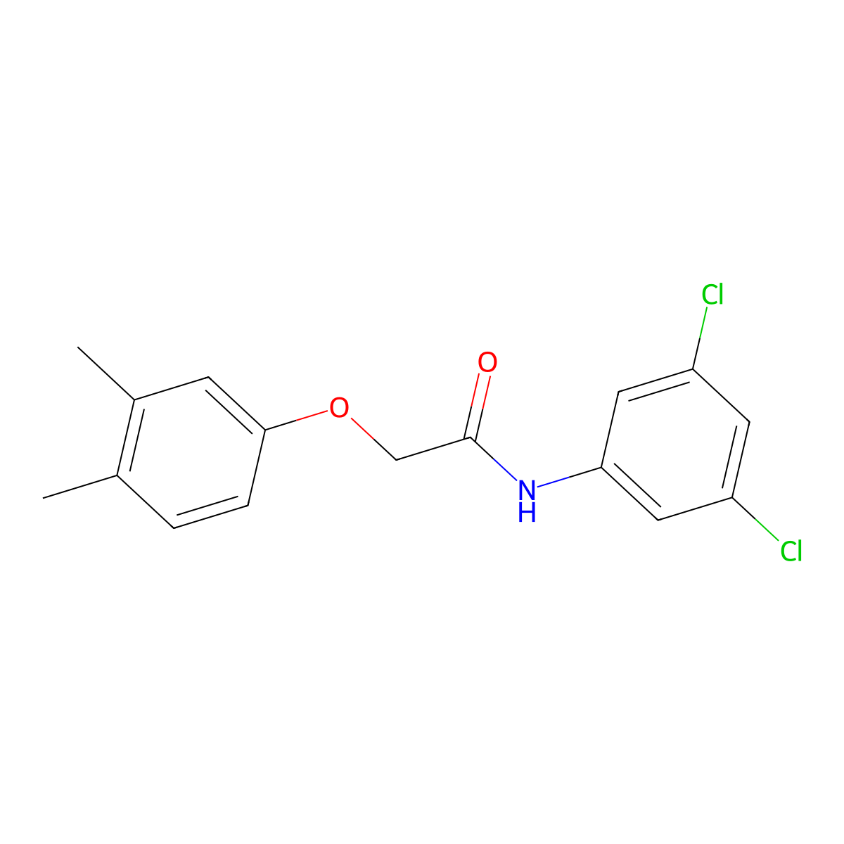 N-(3,5-dichlorophenyl)-2-(3,4-dimethylphenoxy)acetamide molecular structure, CAS 425619-68-7