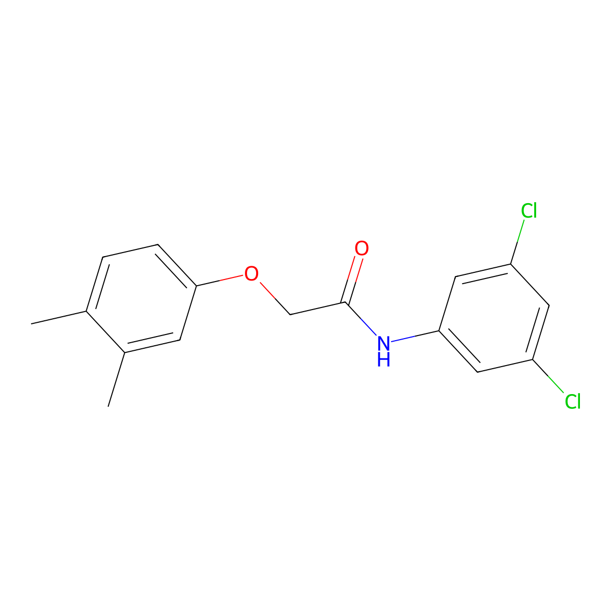 N-(3,5-dichlorophenyl)-2-(3,4-dimethylphenoxy)acetamide molecular structure, CAS 425619-68-7