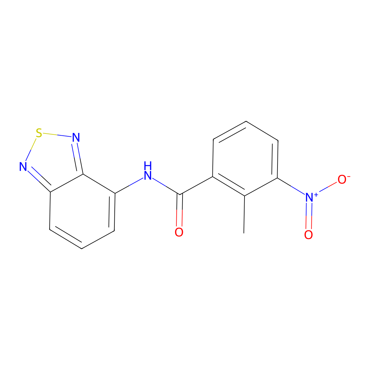 N-(2,1,3-benzothiadiazol-4-yl)-2-methyl-3-nitrobenzamide molecular structure, CAS 425620-02-6