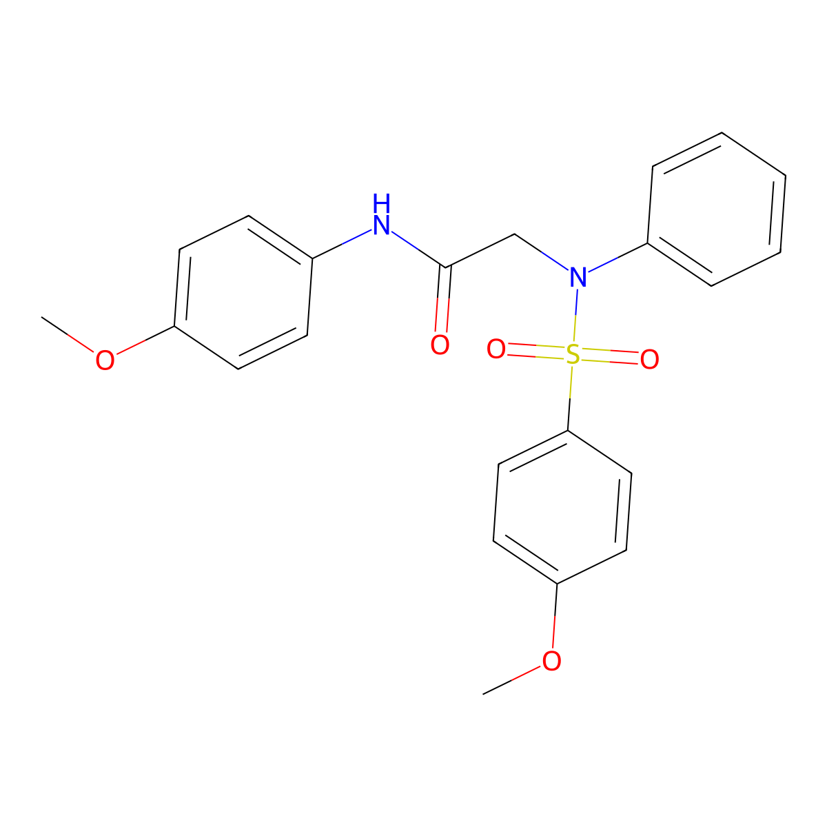 N-(4-methoxyphenyl)-2-(N-(4-methoxyphenyl)sulfonylanilino)acetamide molecular structure, CAS 425624-17-5