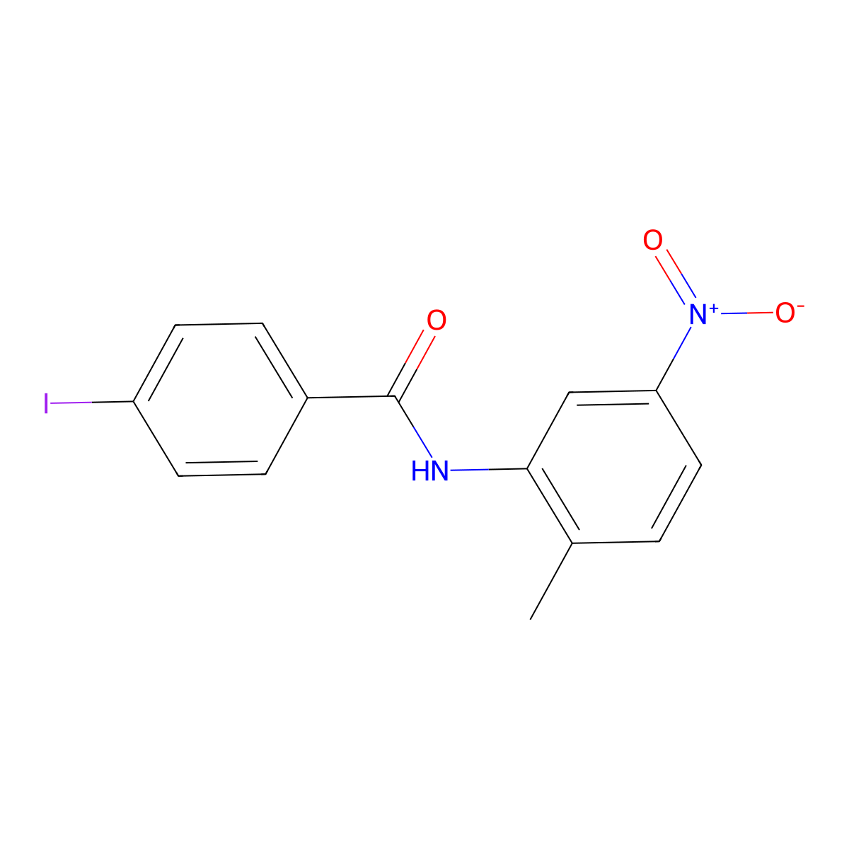 4-iodo-N-(2-methyl-5-nitrophenyl)benzamide molecular structure, CAS 425625-28-1