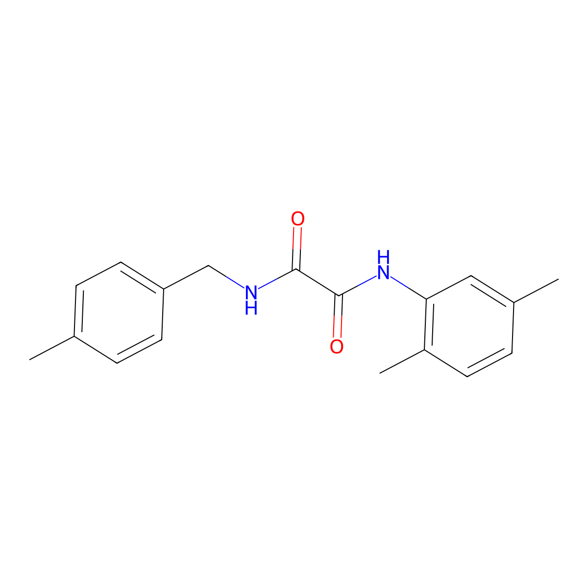 N-(2,5-dimethylphenyl)-N'-(4-methylbenzyl)ethanediamide molecular structure, CAS 425625-37-2