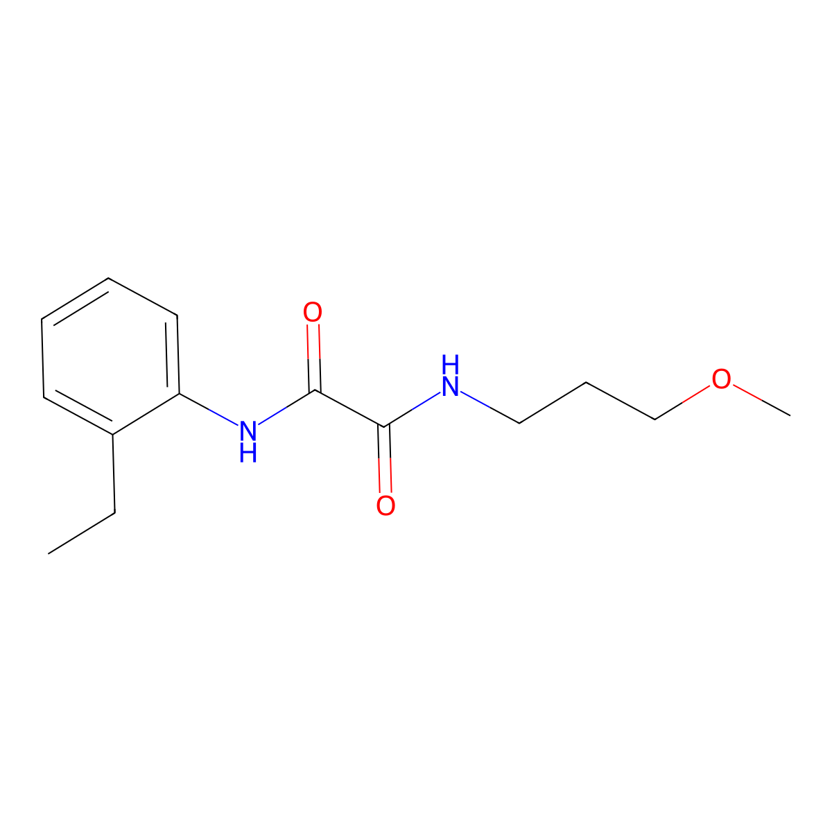 N'-(2-ethylphenyl)-N-(3-methoxypropyl)oxamide molecular structure, CAS 425625-89-4