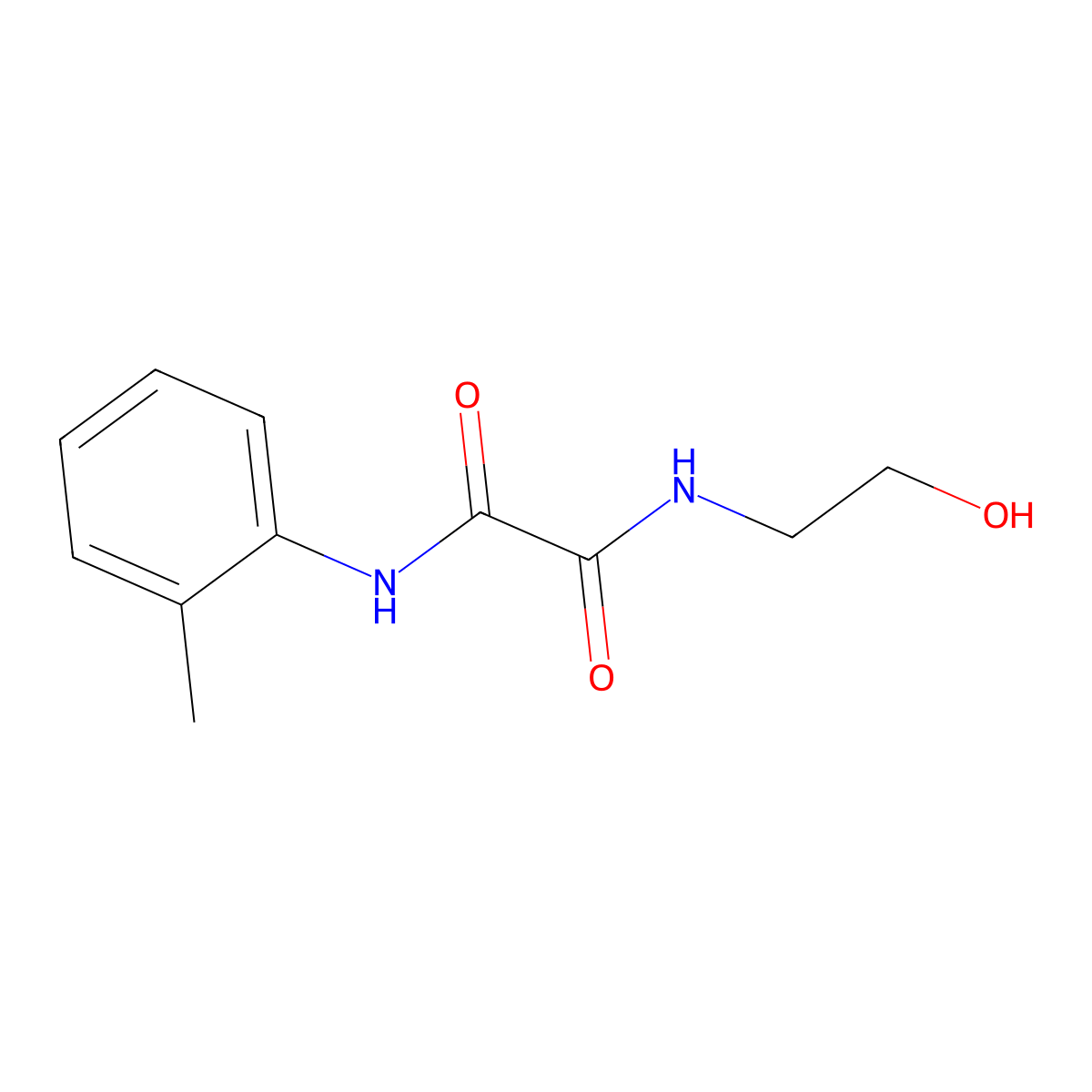 N-(2-hydroxyethyl)-N'-(2-methylphenyl)ethanediamide molecular structure, CAS 425626-08-0