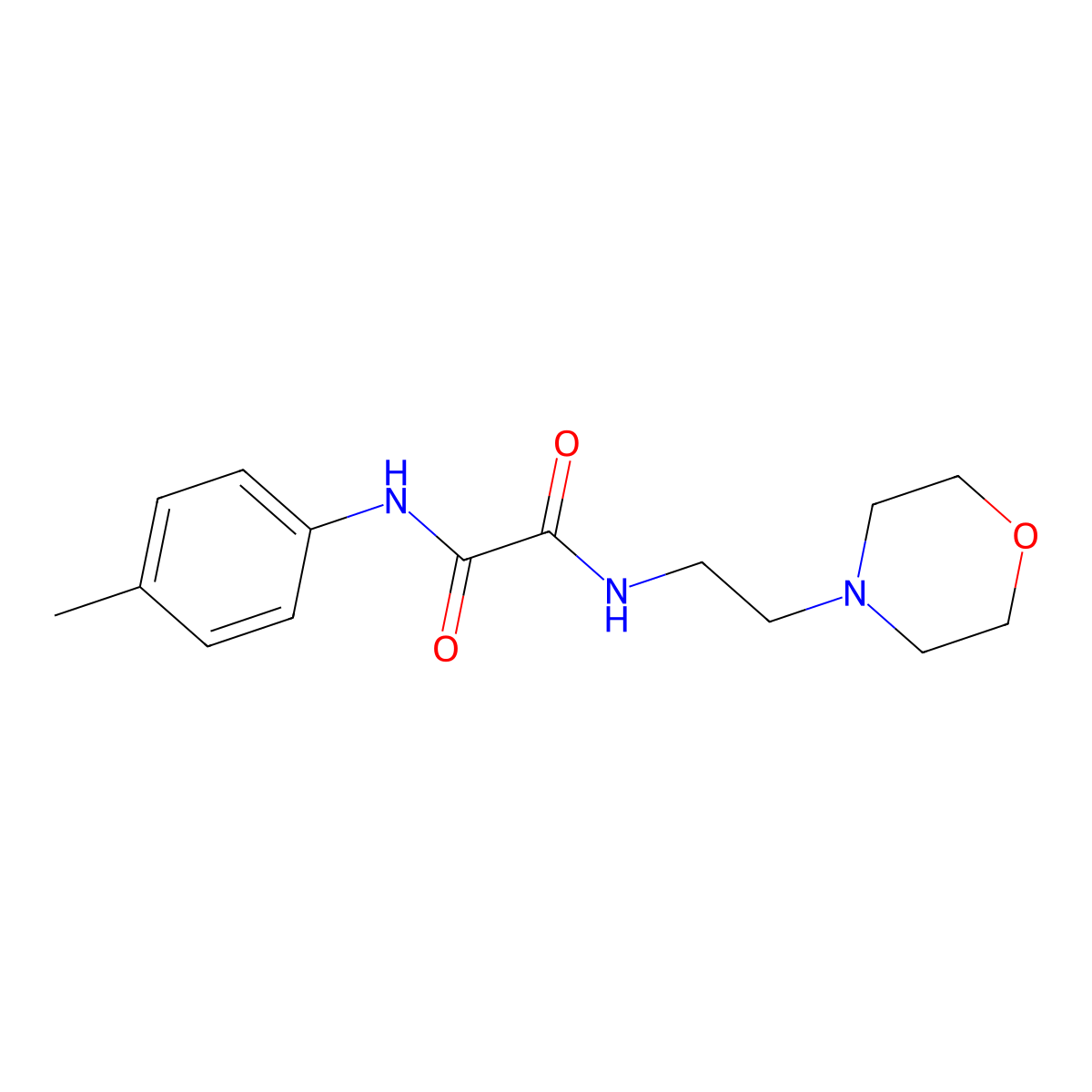 N'-(4-methylphenyl)-N-(2-morpholin-4-ylethyl)oxamide molecular structure, CAS 425626-48-8
