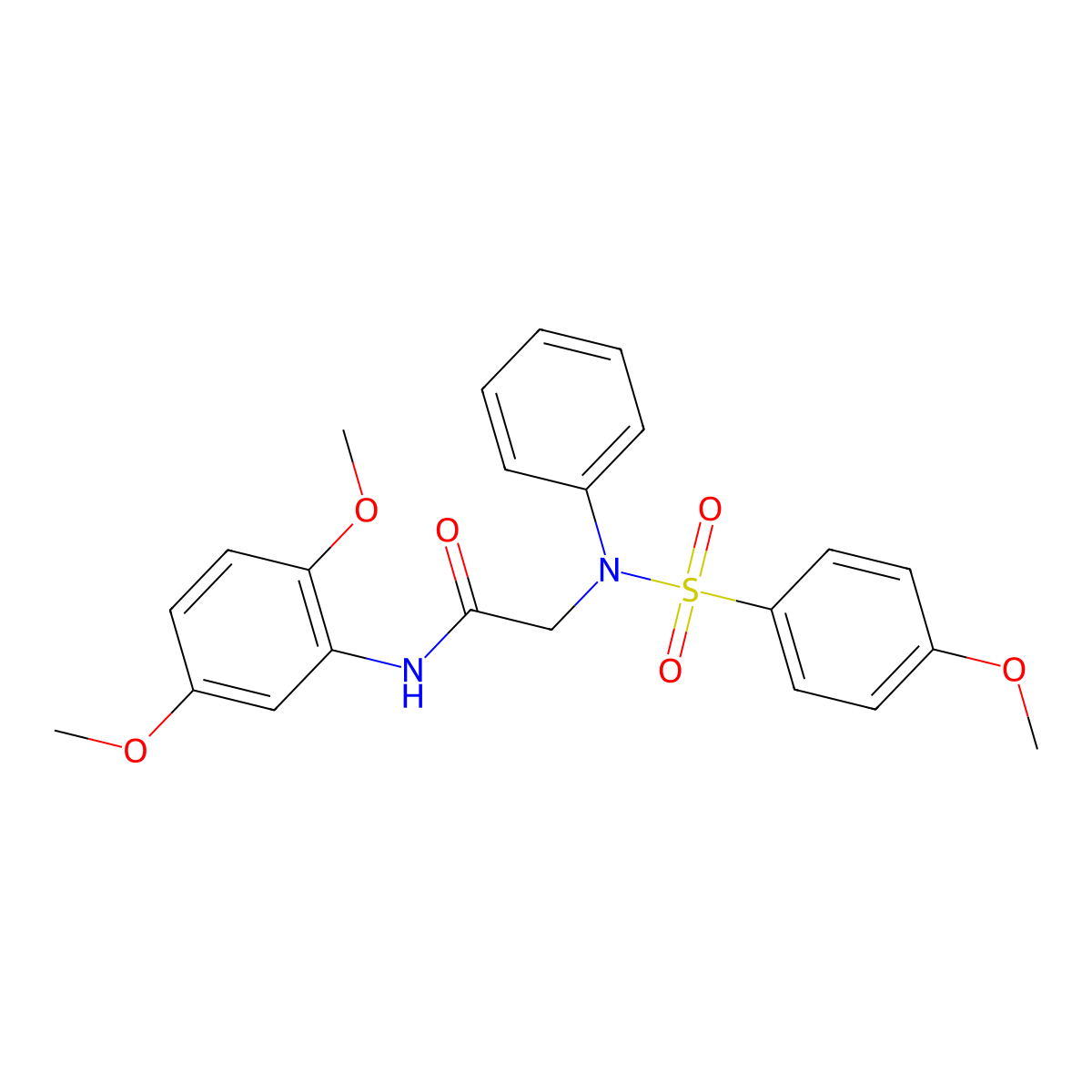 N-(2,5-dimethoxyphenyl)-2-(N-(4-methoxyphenyl)sulfonylanilino)acetamide molecular structure, CAS 425626-50-2