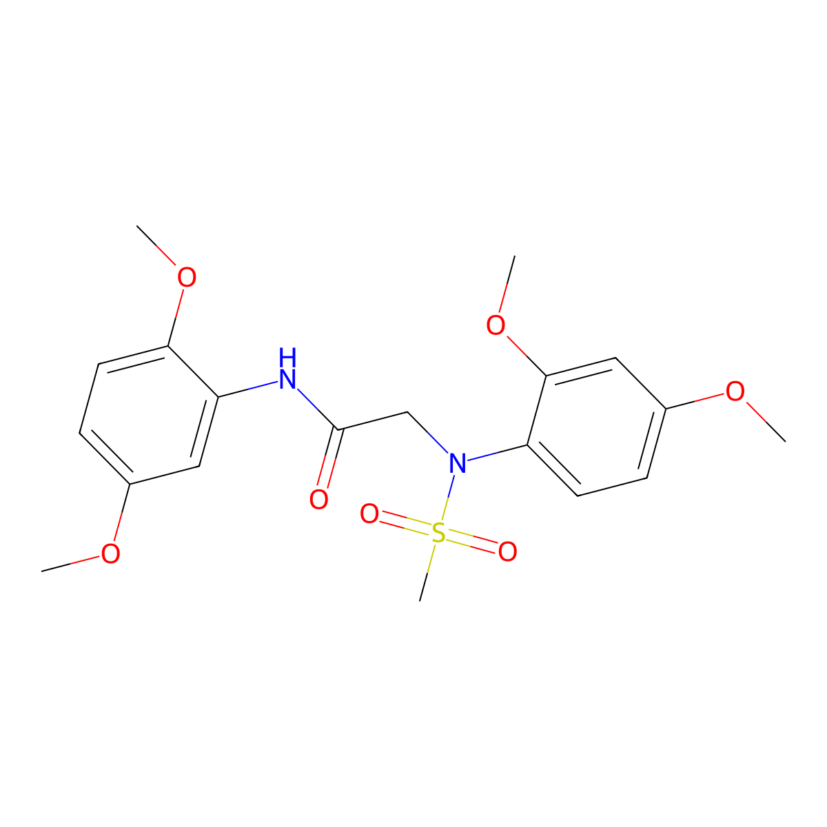 2-[2,4-dimethoxy(methylsulfonyl)anilino]-N-(2,5-dimethoxyphenyl)acetamide molecular structure, CAS 425626-52-4