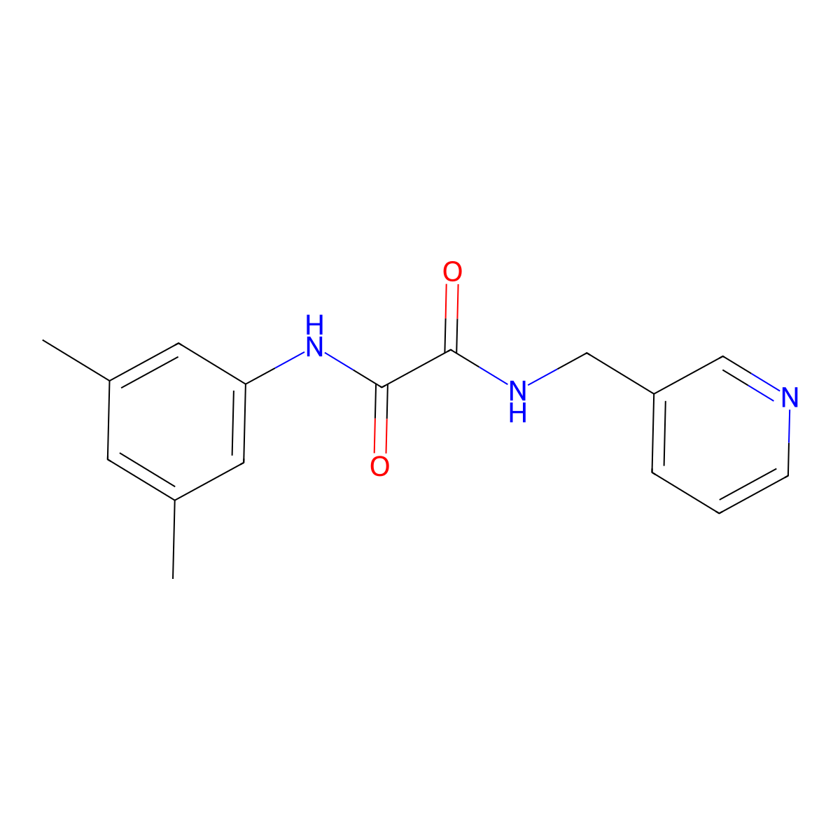 N'-(3,5-dimethylphenyl)-N-(pyridin-3-ylmethyl)oxamide molecular structure, CAS 425626-74-0