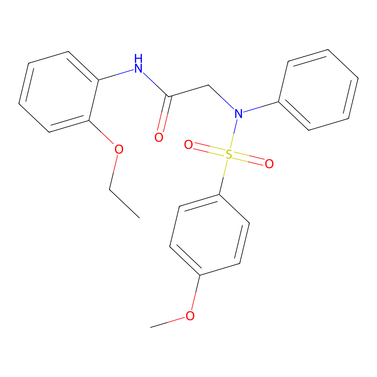 N-(2-ethoxyphenyl)-2-(N-(4-methoxyphenyl)sulfonylanilino)acetamide molecular structure, CAS 425626-77-3