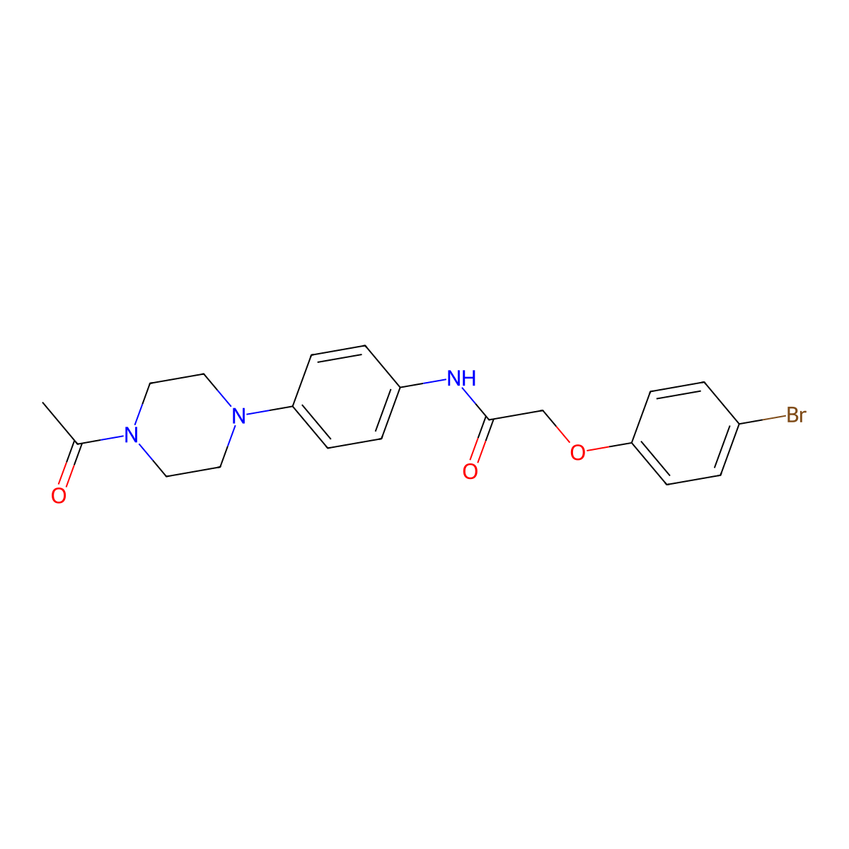 N-[4-(4-acetylpiperazin-1-yl)phenyl]-2-(4-bromophenoxy)acetamide molecular structure, CAS 425626-87-5