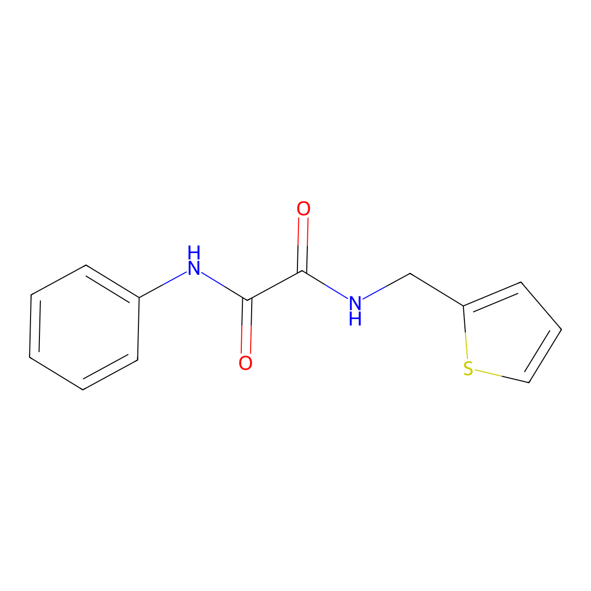 N'-phenyl-N-(thiophen-2-ylmethyl)oxamide molecular structure, CAS 425626-97-7