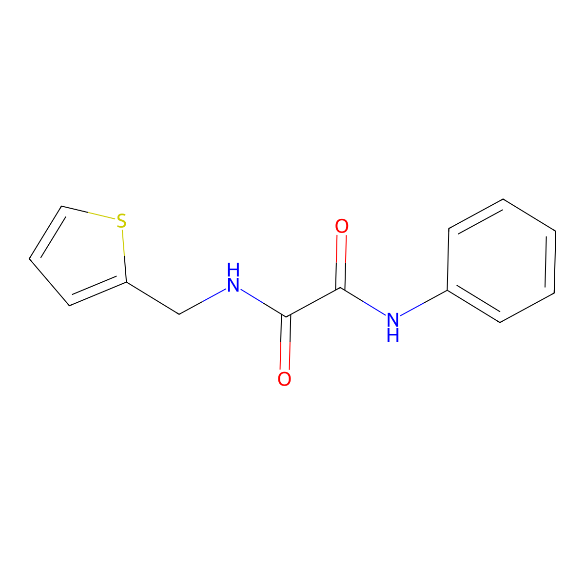 N'-phenyl-N-(thiophen-2-ylmethyl)oxamide molecular structure, CAS 425626-97-7