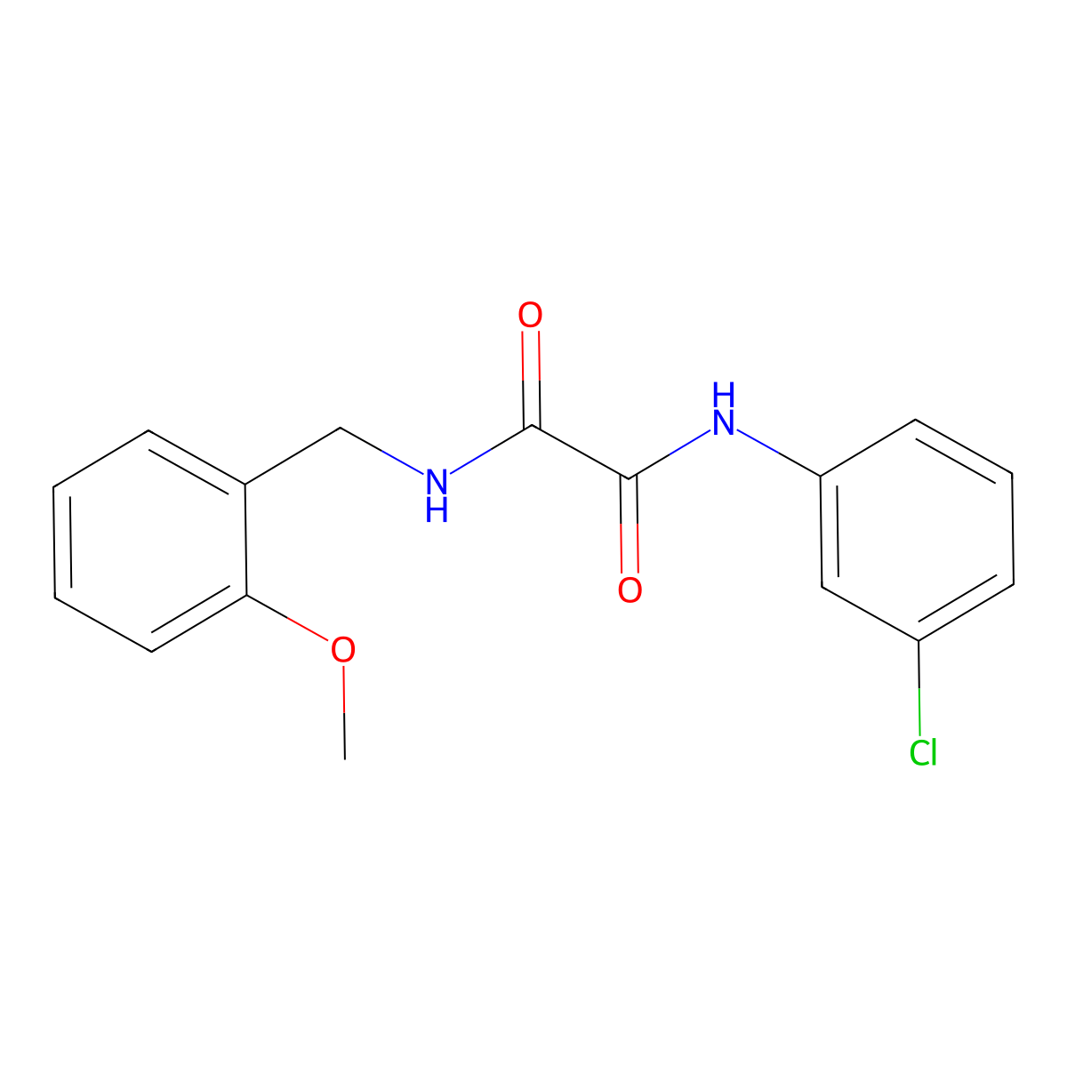N-(3-chlorophenyl)-N'-(2-methoxybenzyl)ethanediamide molecular structure, CAS 425627-29-8