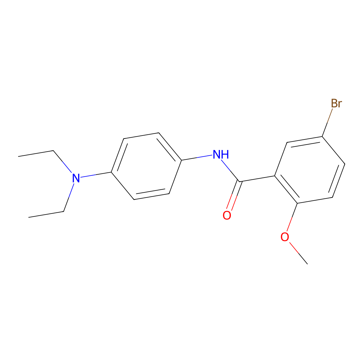 5-bromo-N-[4-(diethylamino)phenyl]-2-methoxybenzamide molecular structure, CAS 425627-79-8