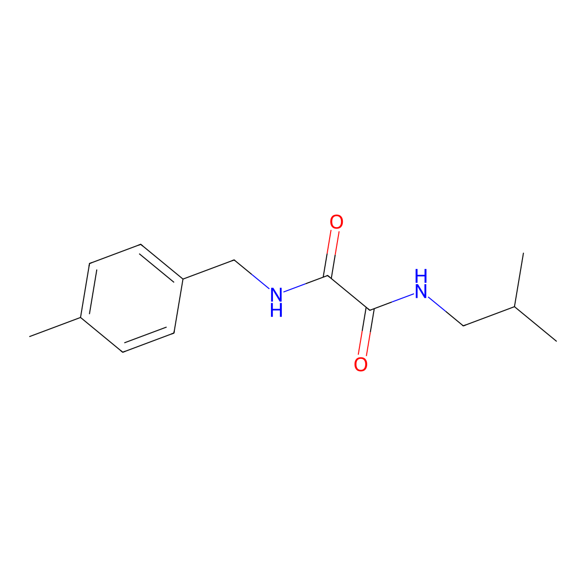 N-(4-methylbenzyl)-N'-(2-methylpropyl)ethanediamide molecular structure, CAS 425628-05-3