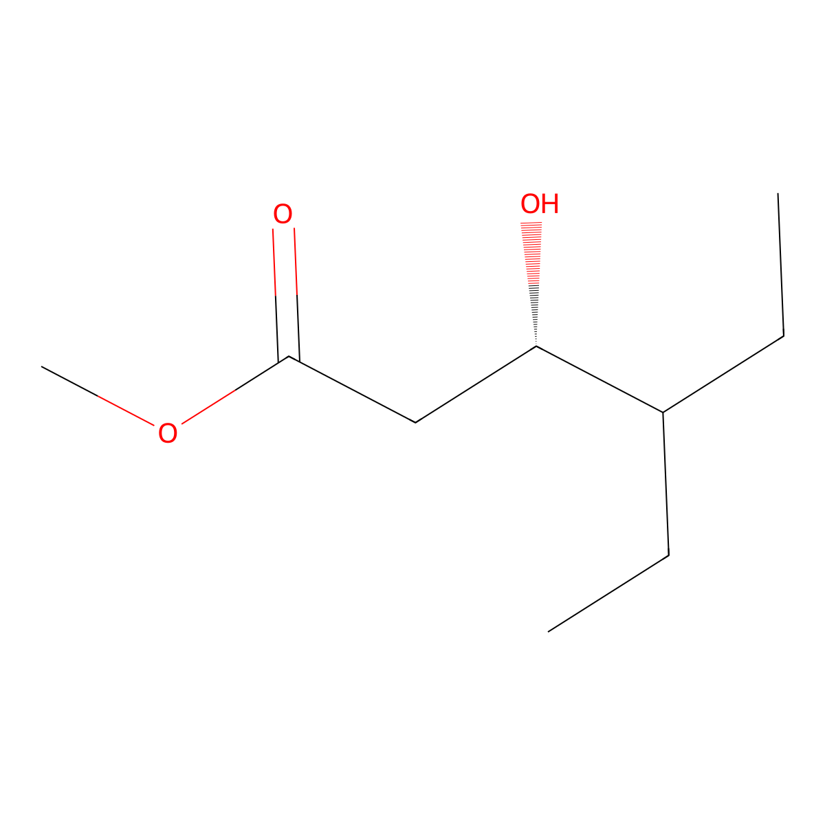 Methyl (3S)-4-ethyl-3-hydroxy-hexanoate molecular structure, CAS 425629-41-0