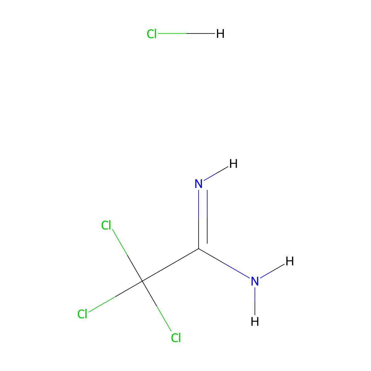 Trichloroethanimidamide hydrochloride molecular structure, CAS 42563-97-3