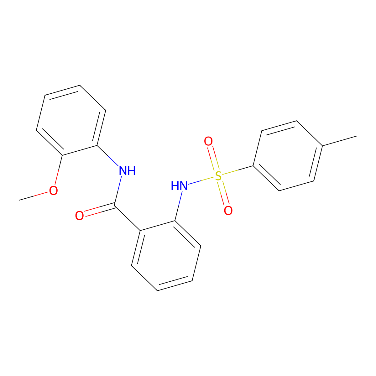 N-(2-methoxyphenyl)-2-{[(4-methylphenyl)sulfonyl]amino}benzamide molecular structure, CAS 425630-11-1