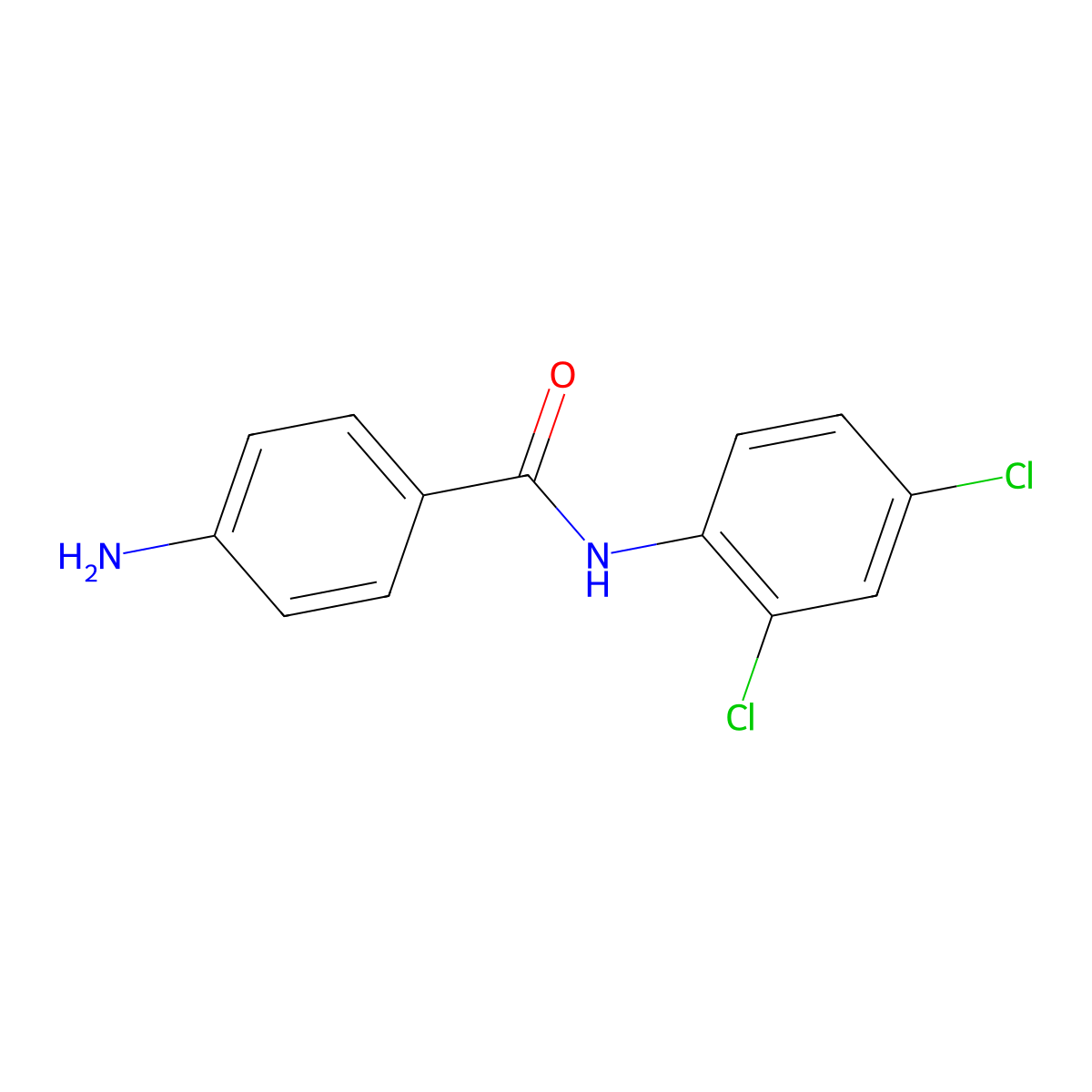 4-amino-N-(2,4-dichlorophenyl)benzamide molecular structure, CAS 425630-96-2