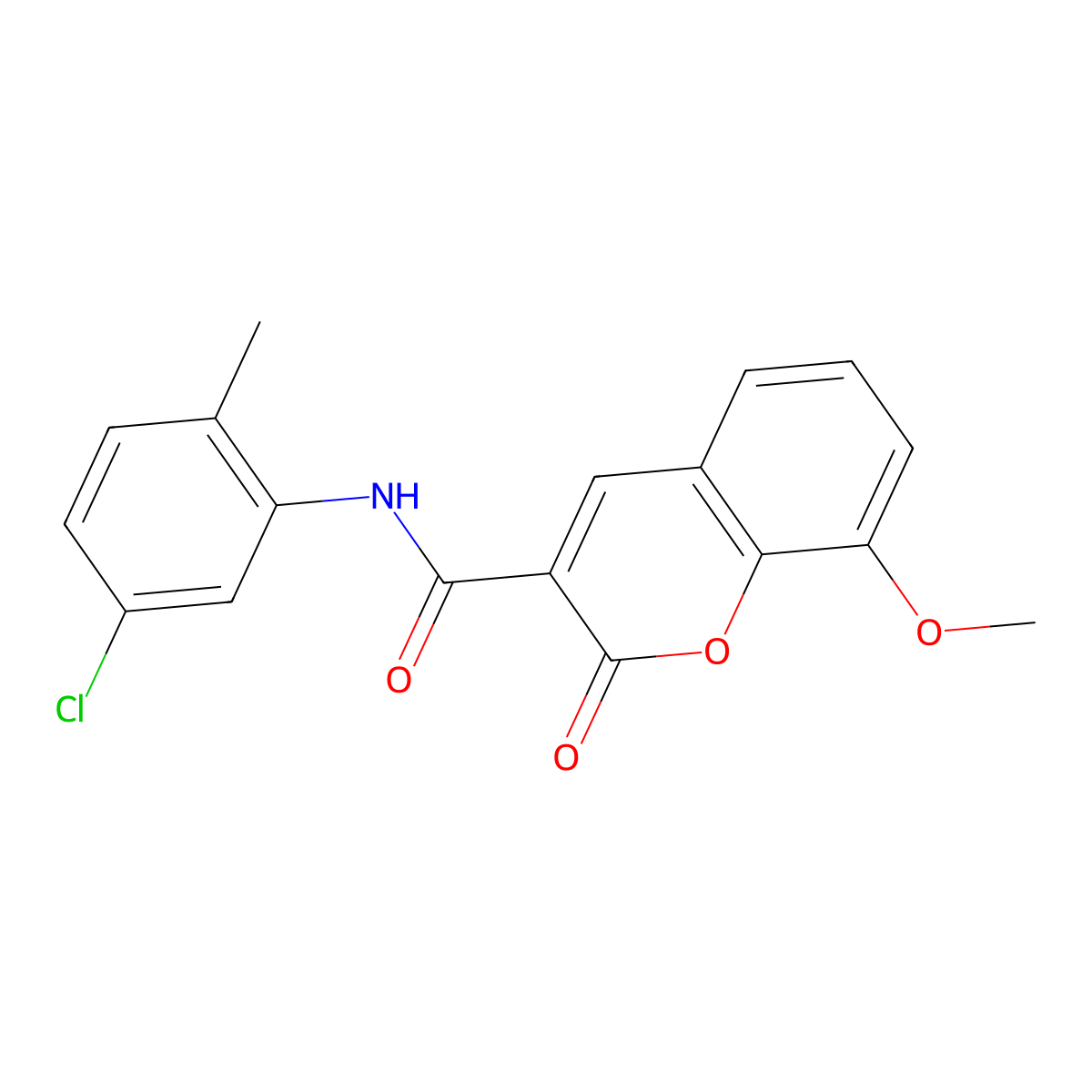 N-(5-chloro-2-methylphenyl)-8-methoxy-2-oxo-2H-chromene-3-carboxamide molecular structure, CAS 425631-15-8