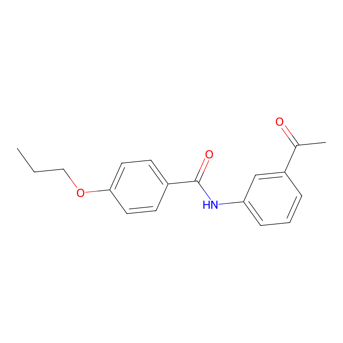 N-(3-acetylphenyl)-4-propoxybenzamide molecular structure, CAS 425632-10-6