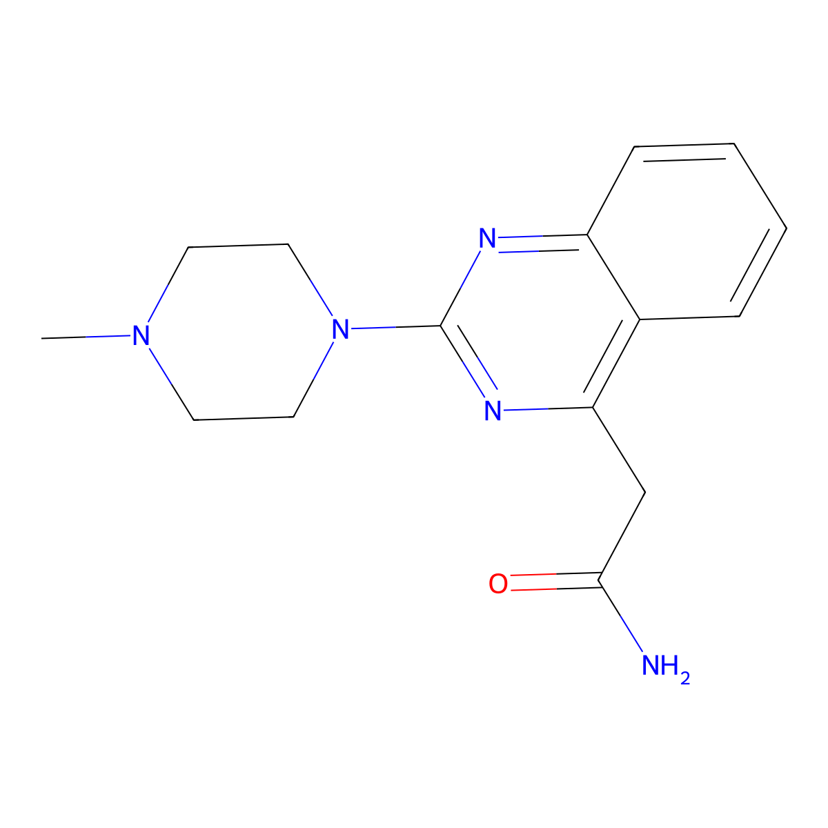 2-(2-(4-Methylpiperazin-1-yl)quinazolin-4-yl)acetamide molecular structure, CAS 425638-73-9
