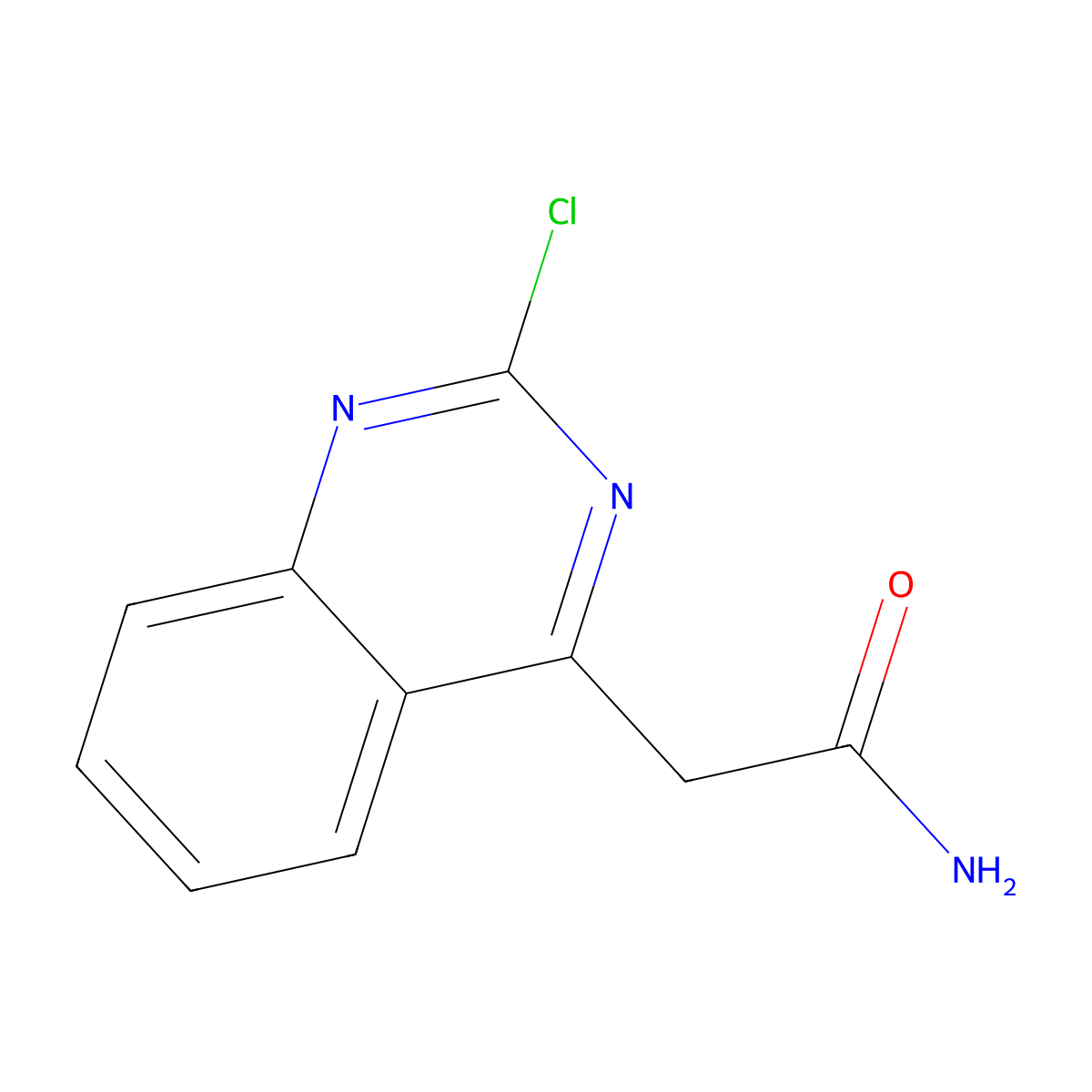 2-(2-Chloroquinazolin-4-yl)acetamide molecular structure, CAS 425638-74-0