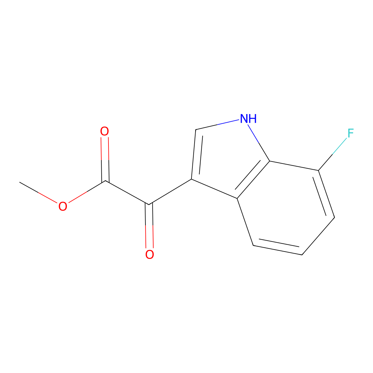 methyl 2-(7-fluoro-1H-indol-3-yl)-2-oxoacetate molecular structure, CAS 425638-75-1