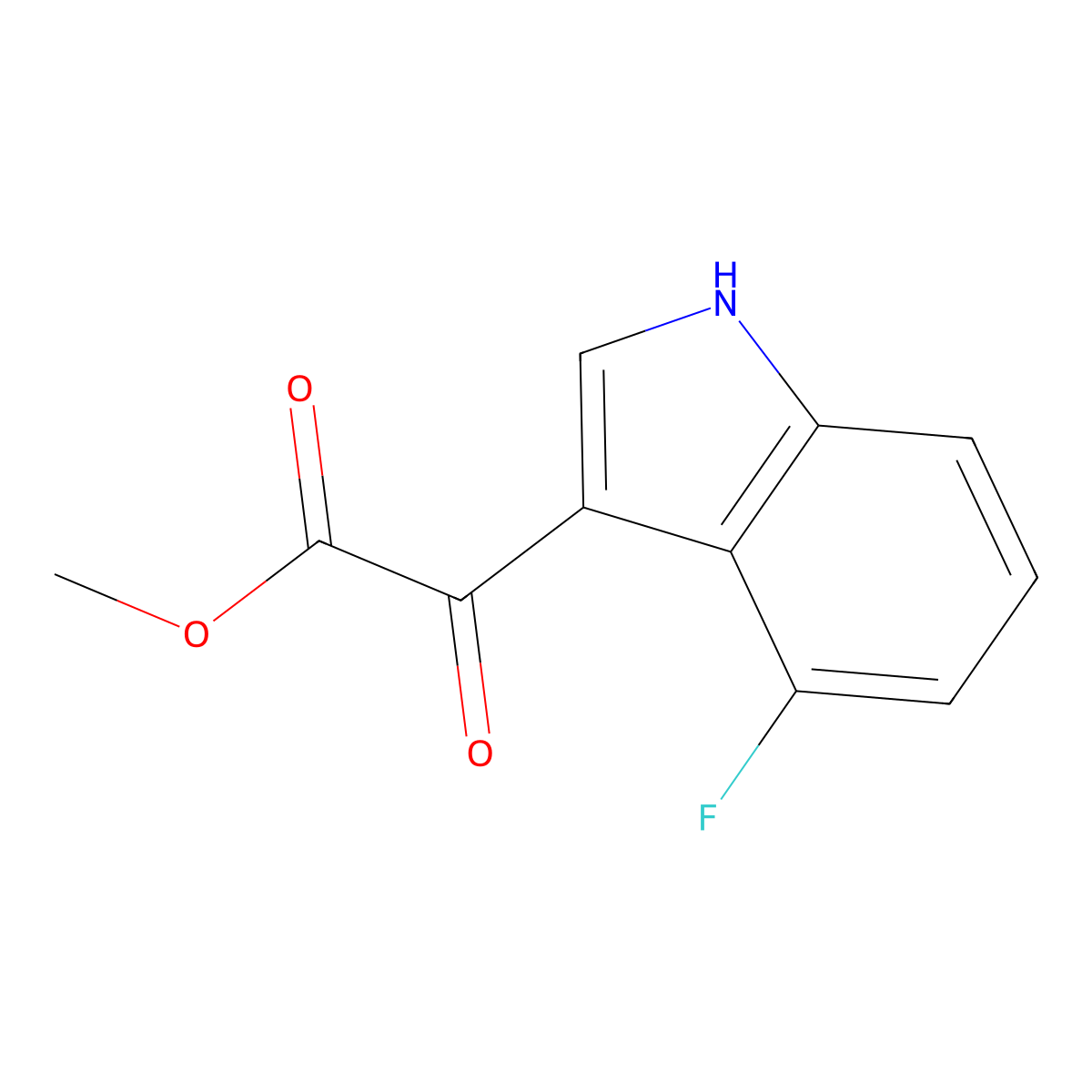 Methyl 2-(4-Fluoro-3-indolyl)-2-oxoacetate molecular structure, CAS 425639-94-7