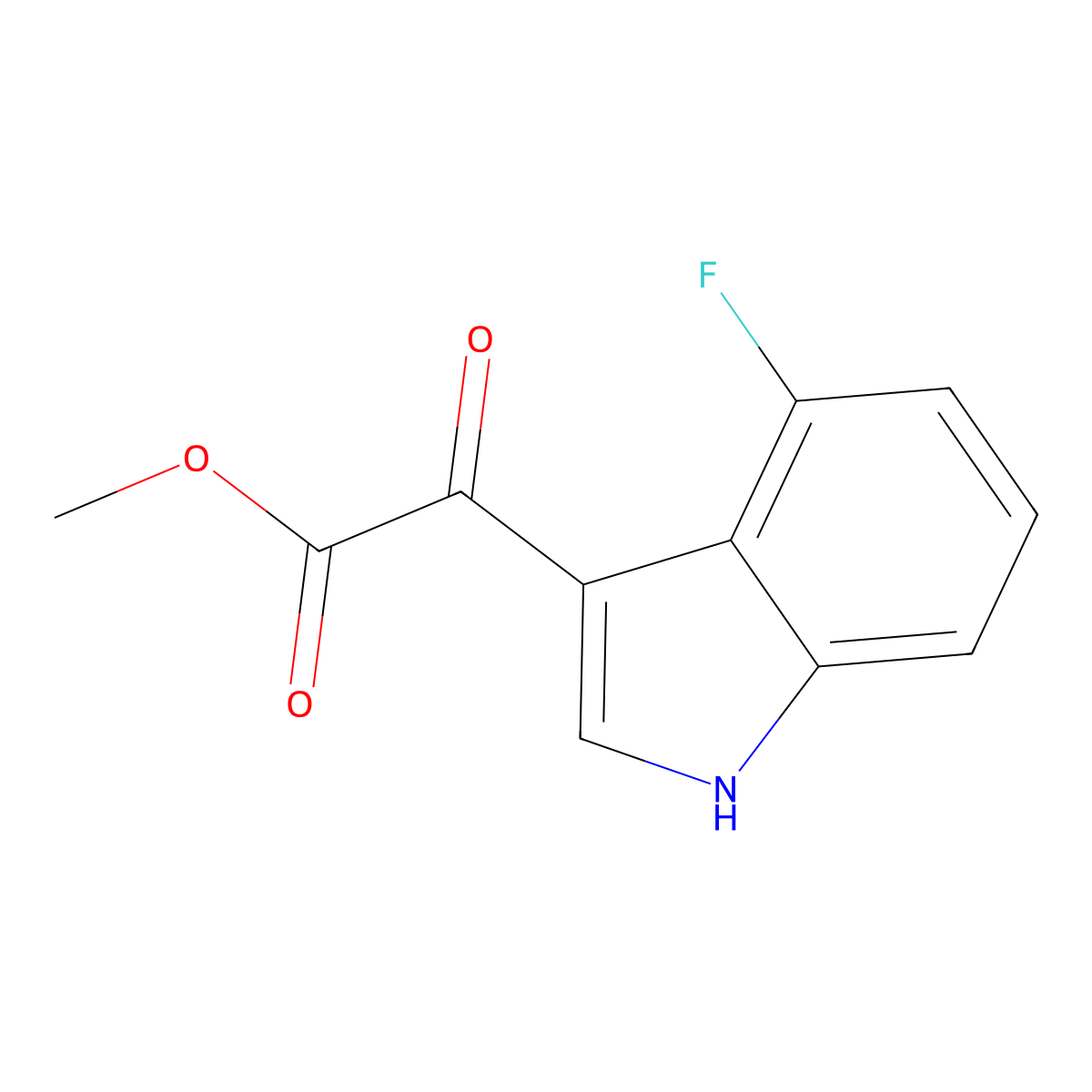 Methyl 2-(4-Fluoro-3-indolyl)-2-oxoacetate molecular structure, CAS 425639-94-7